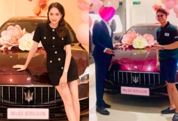 Hoa hậu Hương Giang đi cùng bạn trai 'tậu' xế hộp 8 tỷ đồng 